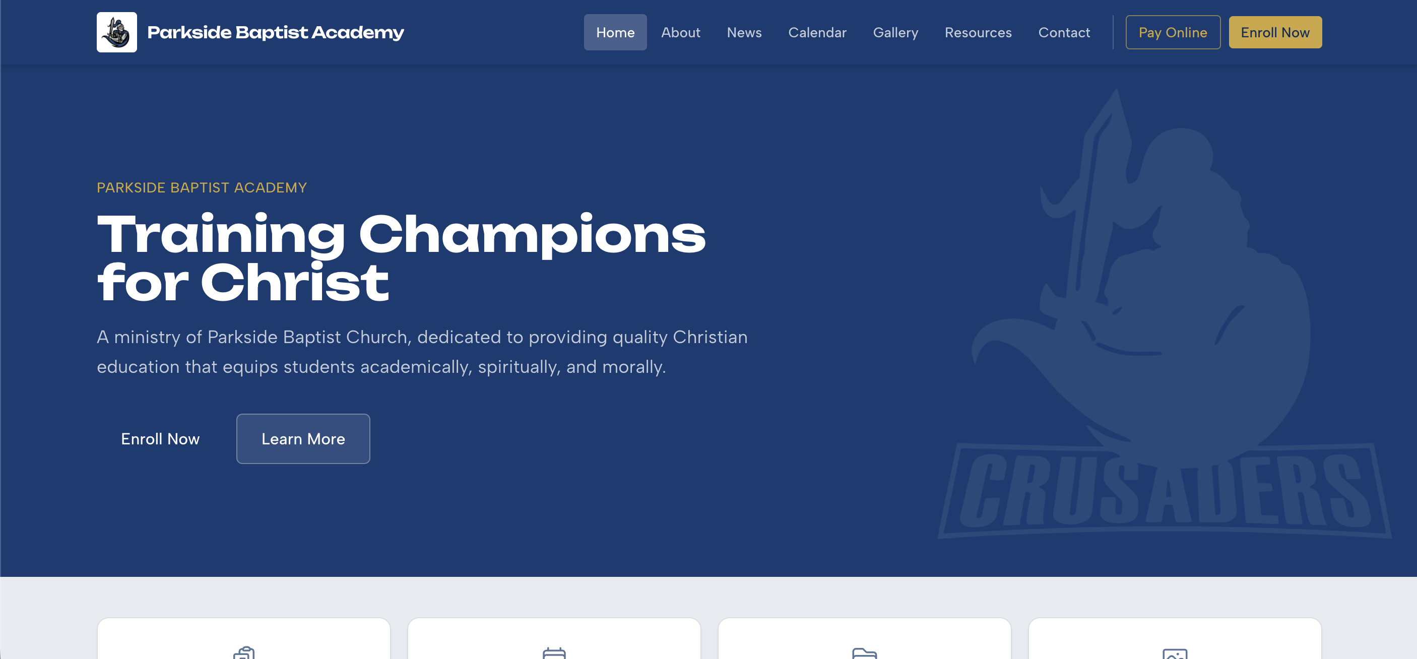 Parkside Baptist Academy Launches New Website